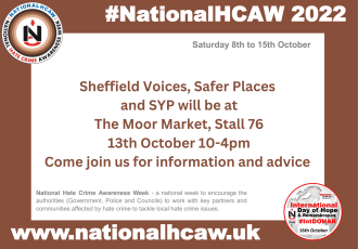 National Hate Crime Awareness Week at the mooor, 13th October 10.00 - 4.00